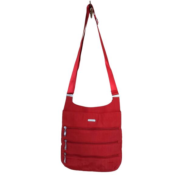 Baggallini Red Zipper Travel RFID Protected Lightweight Crossbody Bag NWT - Picture 5 of 13